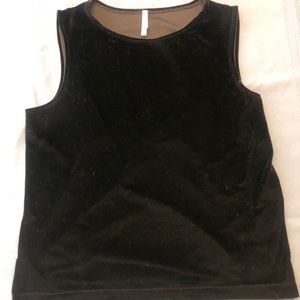 Black Velvet Tank Top